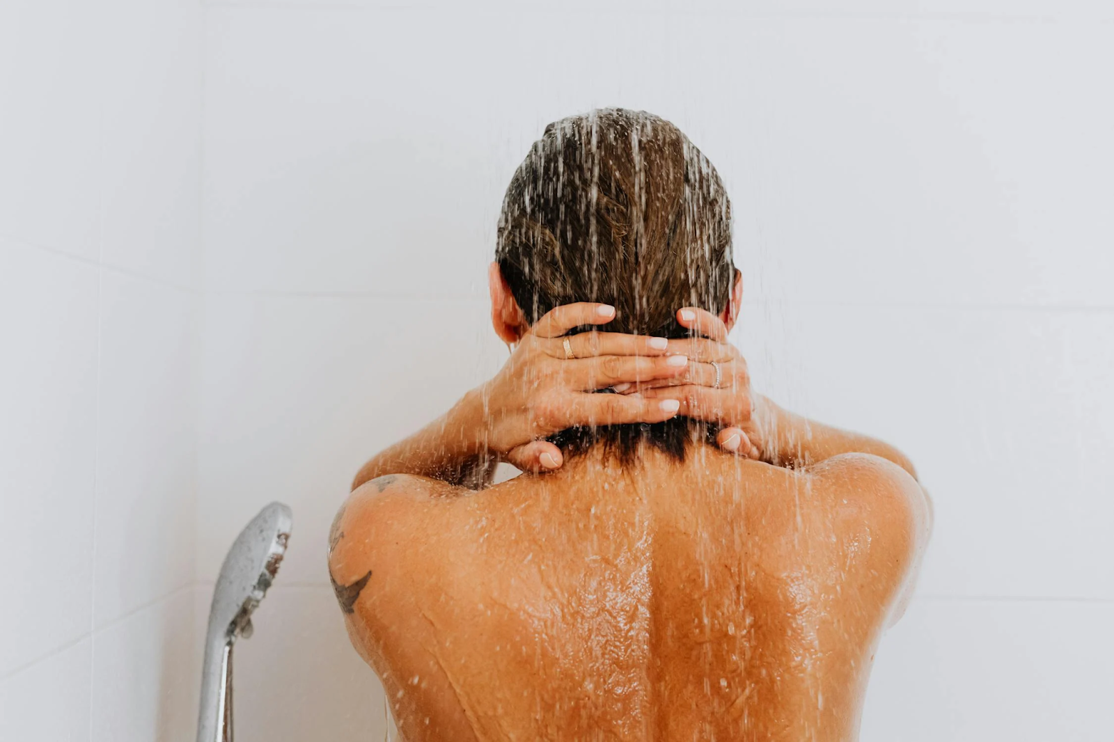 Image of a girl in the shower.